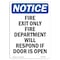 Signmission OSHA Notice Sign, Fire Exit Only Fire Department, 10in X 7in Aluminum, 7"W, 10" L, Portrait OS-NS-A-710-V-12590 - alternate 1